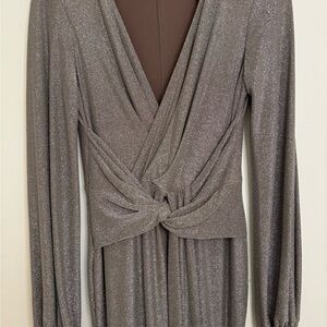 Shimmering Silver Knot Dress